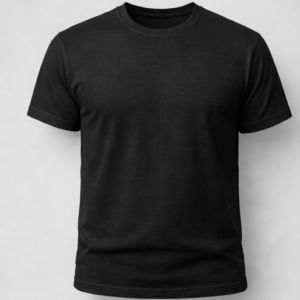 Premium Black Cotton Hosiery T-Shirt | Customizable | Manufacturer Direct Supply